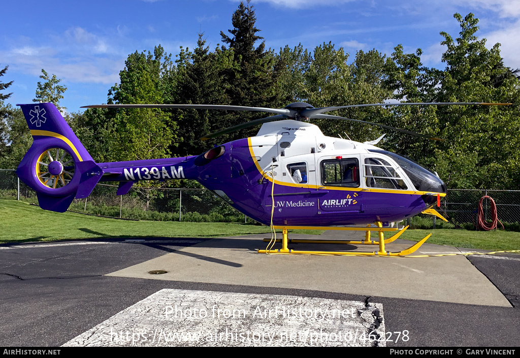 Aircraft Photo of N139AM | Eurocopter EC-135T-2+ | Airlift Northwest - UW Medicine | AirHistory.net #462278