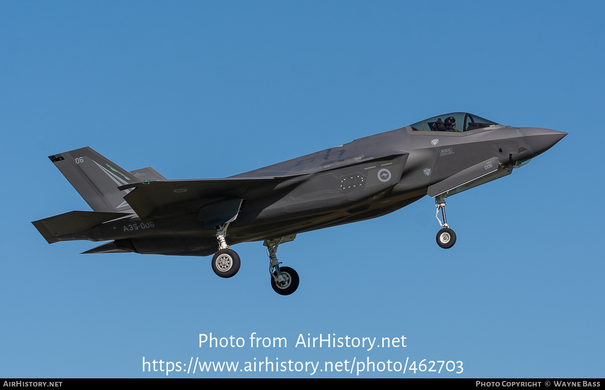 Aircraft Photo of A35-006 | Lockheed Martin F-35A Lightning II | Australia - Air Force | AirHistory.net #462703