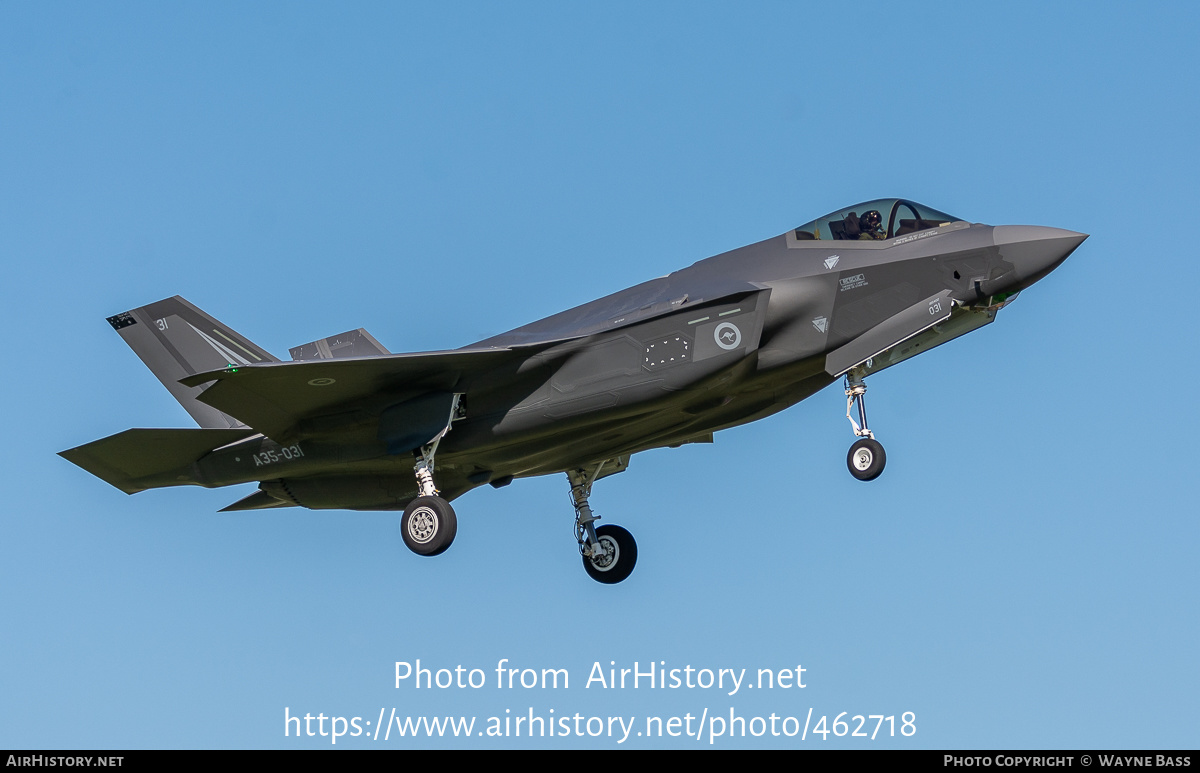 Aircraft Photo of A35-031 / 18-5402 | Lockheed Martin F-35A Lightning II | Australia - Air Force | AirHistory.net #462718