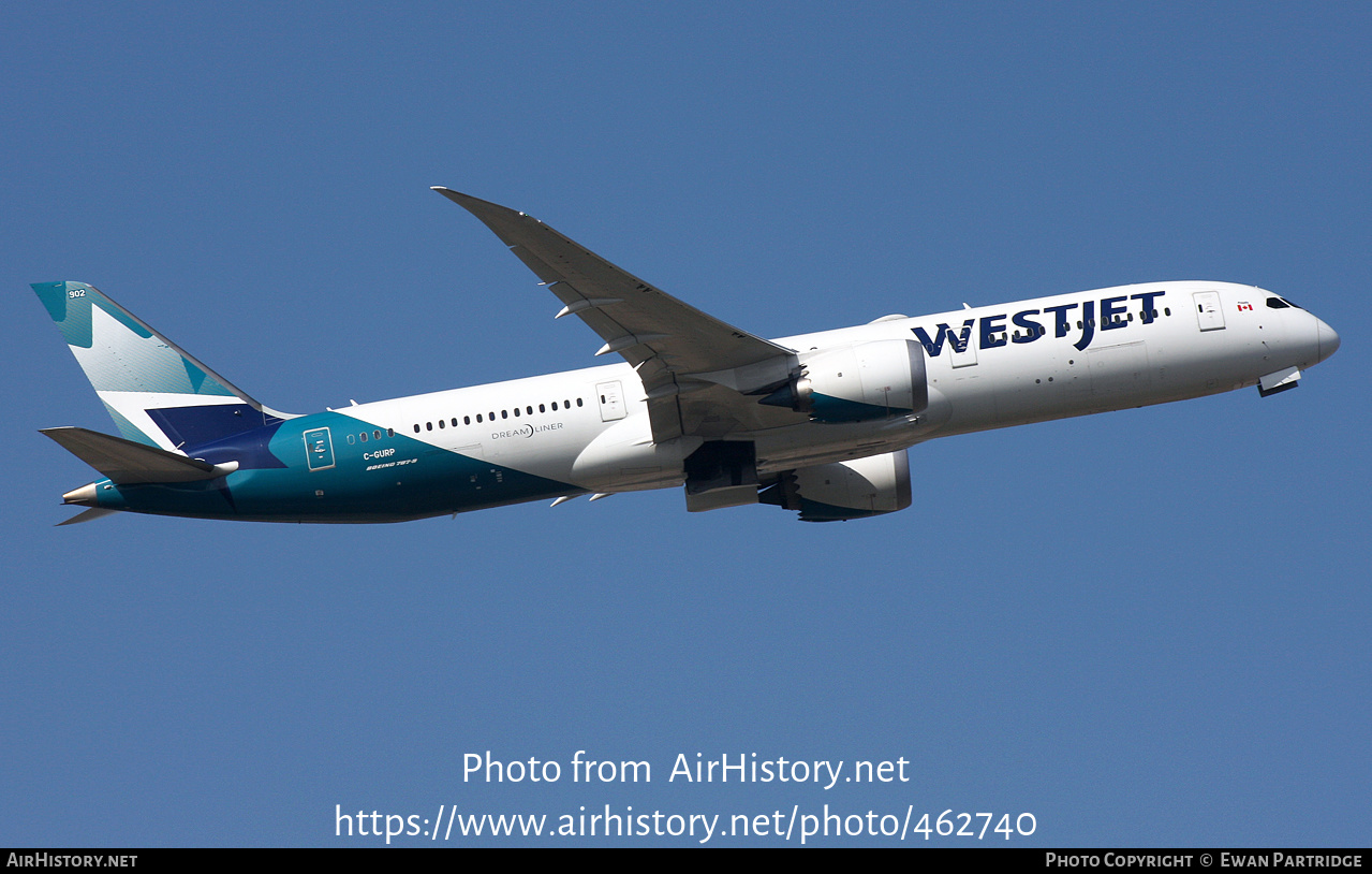 Aircraft Photo of C-GURP | Boeing 787-9 Dreamliner | WestJet | AirHistory.net #462740