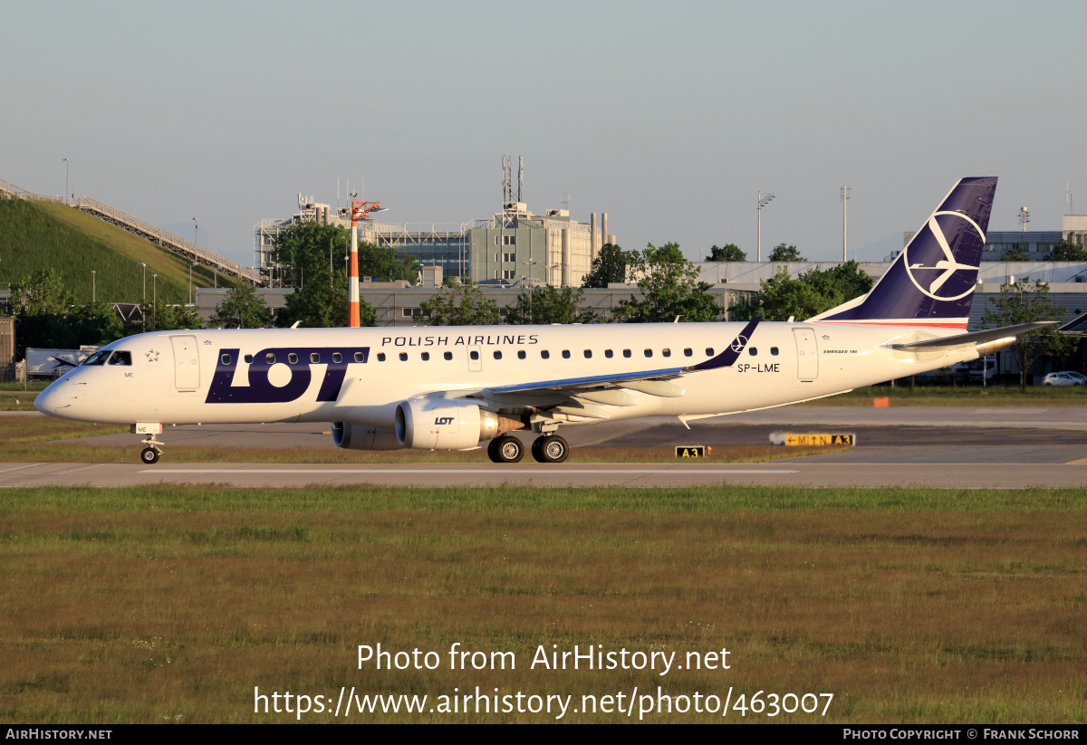 Aircraft Photo of SP-LME | Embraer 190AR (ERJ-190-100IGW) | LOT Polish Airlines - Polskie Linie Lotnicze | AirHistory.net #463007