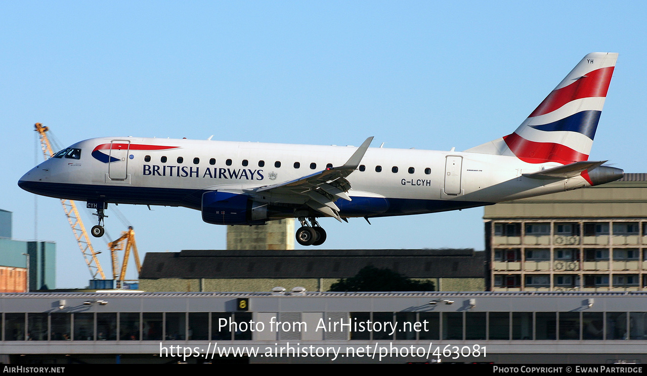 Aircraft Photo of G-LCYH | Embraer 170STD (ERJ-170-100STD) | British Airways | AirHistory.net #463081