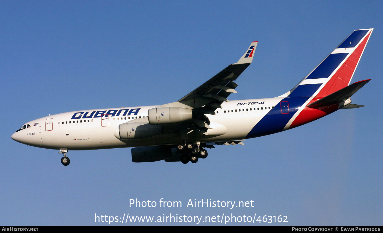 Aircraft Photo of CU-T1250 | Ilyushin Il-96-300 | Cubana | AirHistory.net #463162