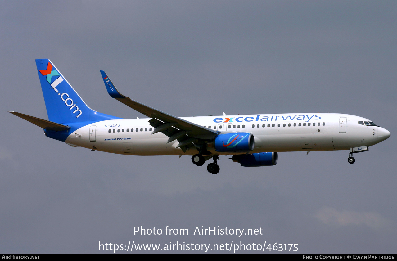 Aircraft Photo of G-XLAJ | Boeing 737-8Q8 | Excel Airways | AirHistory.net #463175