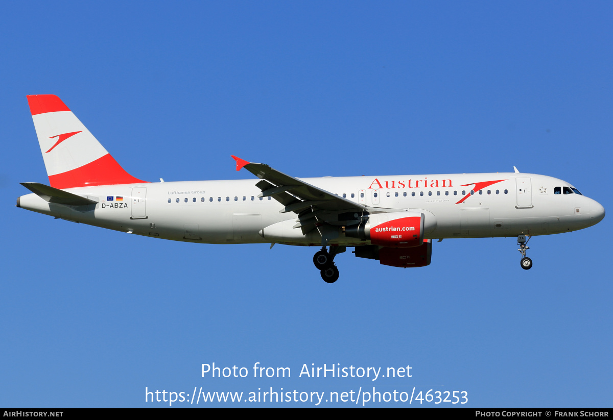 Aircraft Photo of D-ABZA | Airbus A320-216 | Austrian Airlines | AirHistory.net #463253