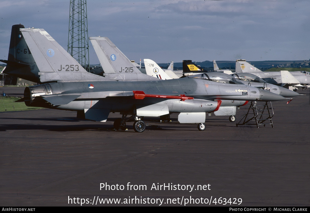 Aircraft Photo of J-253 | General Dynamics F-16A Fighting Falcon | Netherlands - Air Force | AirHistory.net #463429