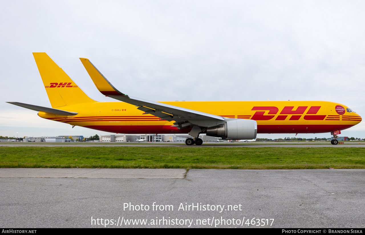 Aircraft Photo of C-GAAJ | Boeing 767-323/ER(BDSF) | DHL International | AirHistory.net #463517