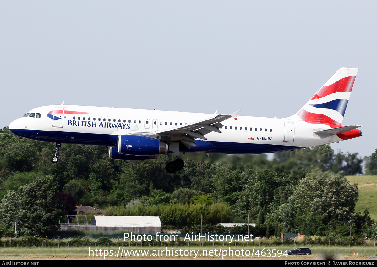 Aircraft Photo of G-EUUW | Airbus A320-232 | British Airways | AirHistory.net #463594