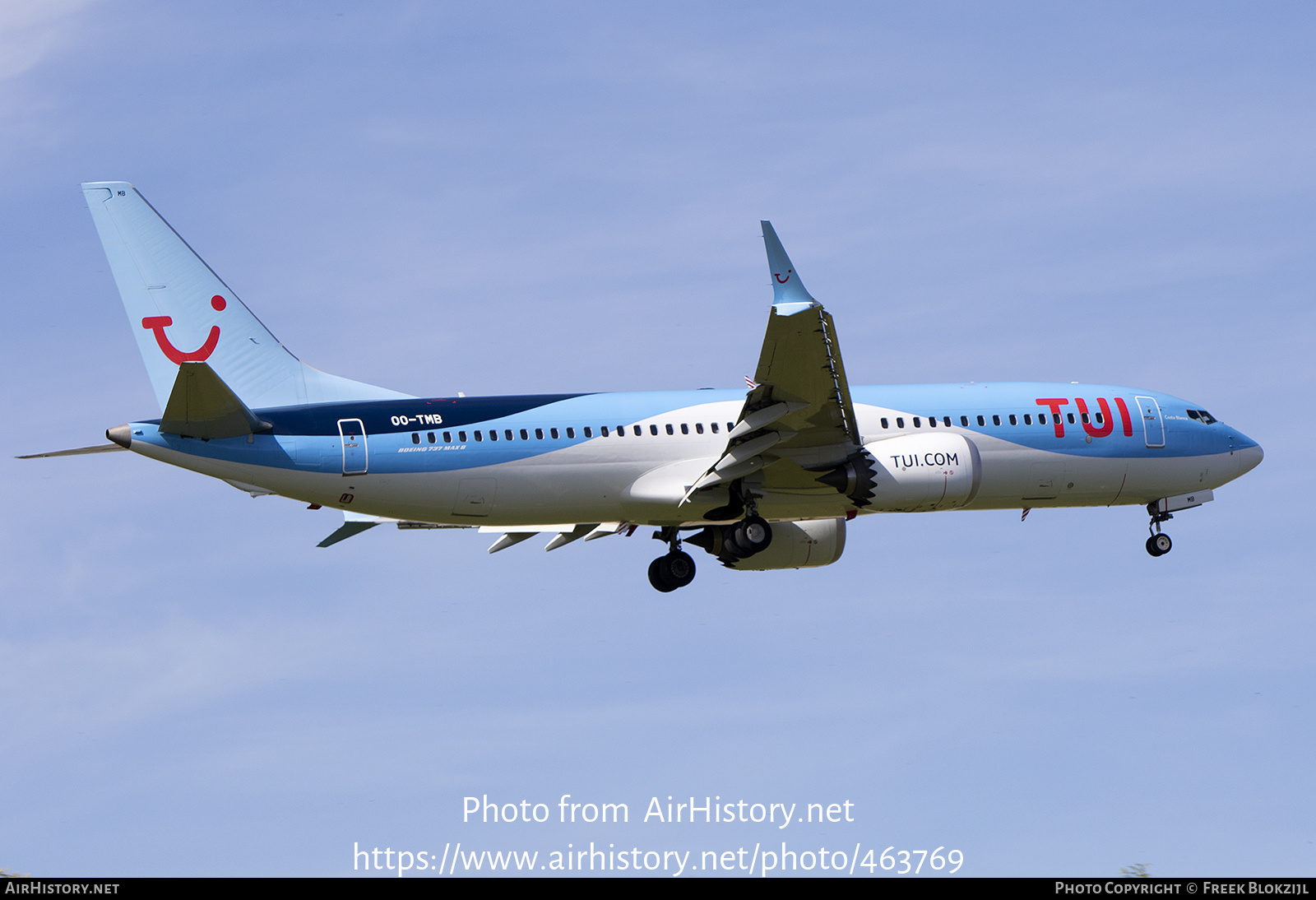 Aircraft Photo of OO-TMB | Boeing 737-8 Max 8 | TUI | AirHistory.net #463769