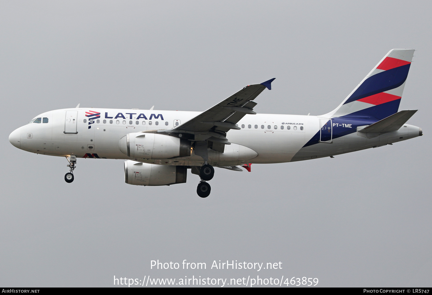 Aircraft Photo of PT-TME | Airbus A319-132 | LATAM Airlines | AirHistory.net #463859