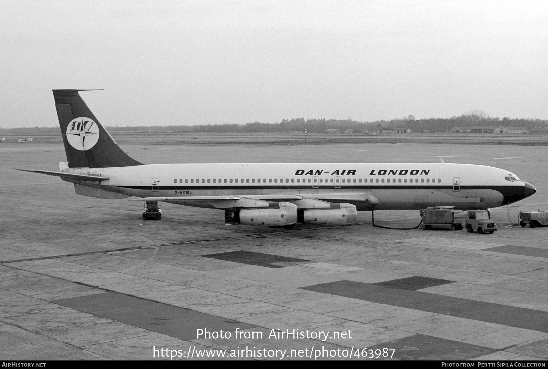 Aircraft Photo of G-AYSL | Boeing 707-321 | Dan-Air London | AirHistory.net #463987