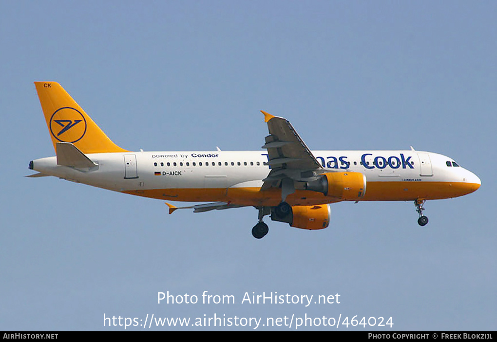 Aircraft Photo of D-AICK | Airbus A320-212 | Thomas Cook Airlines | AirHistory.net #464024