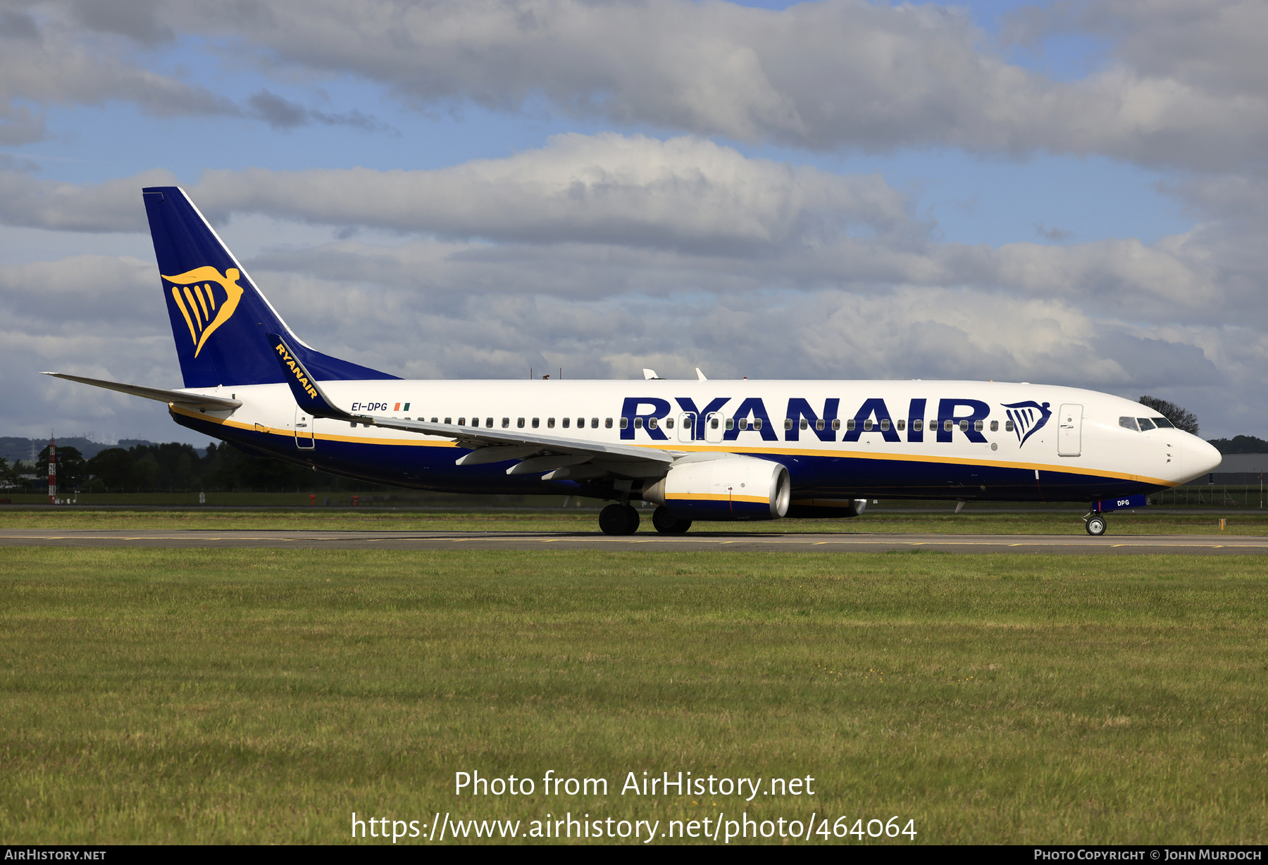 Aircraft Photo of EI-DPG | Boeing 737-8AS | Ryanair | AirHistory.net #464064