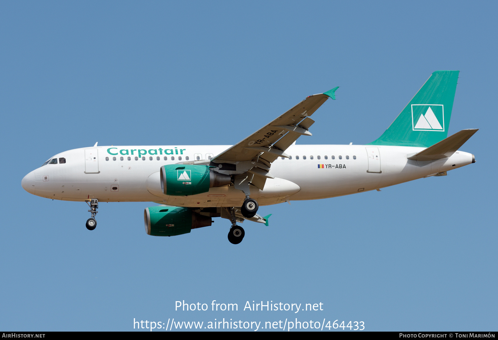 Aircraft Photo of YR-ABA | Airbus A319-111 | Carpatair | AirHistory.net #464433