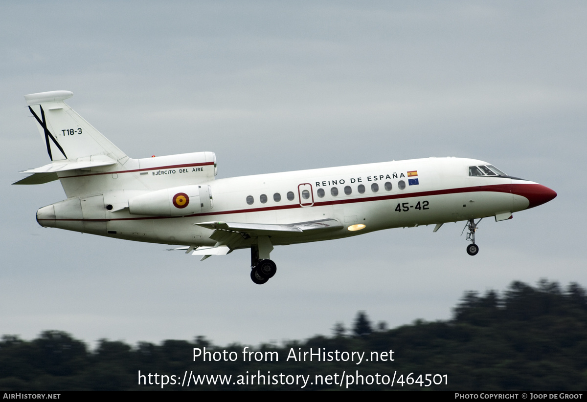 Aircraft Photo of T18-3 | Dassault Falcon 900B | Spain - Air Force | AirHistory.net #464501