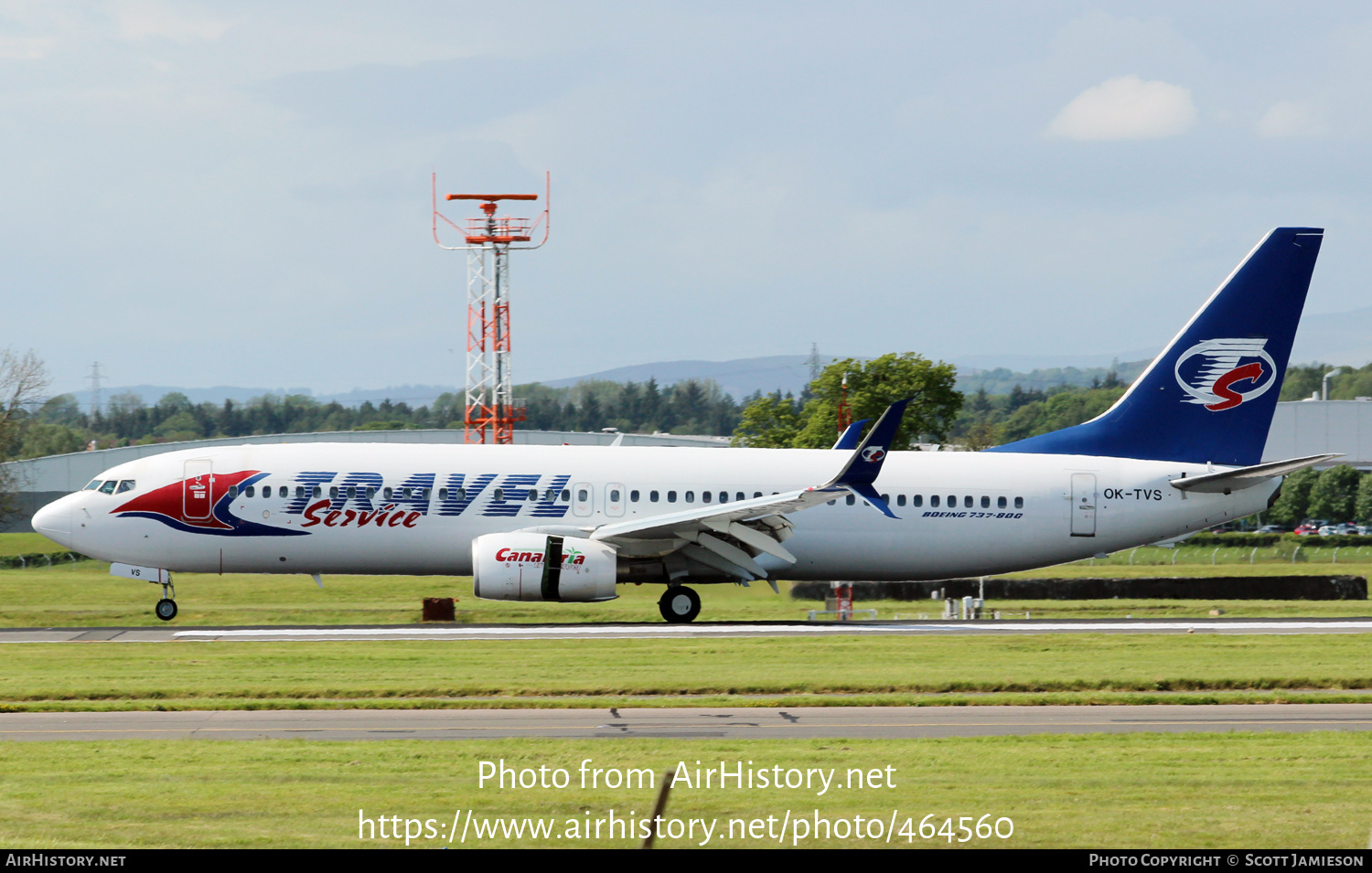 Aircraft Photo of OK-TVS | Boeing 737-86N | Travel Service | AirHistory.net #464560