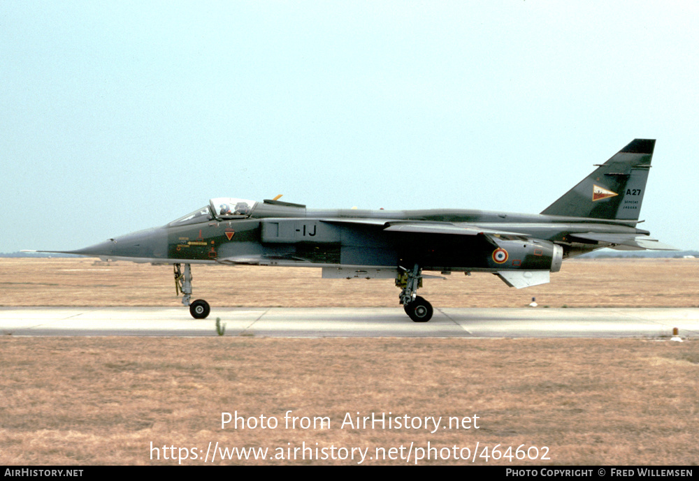 Aircraft Photo of A27 | Sepecat Jaguar A | France - Air Force | AirHistory.net #464602