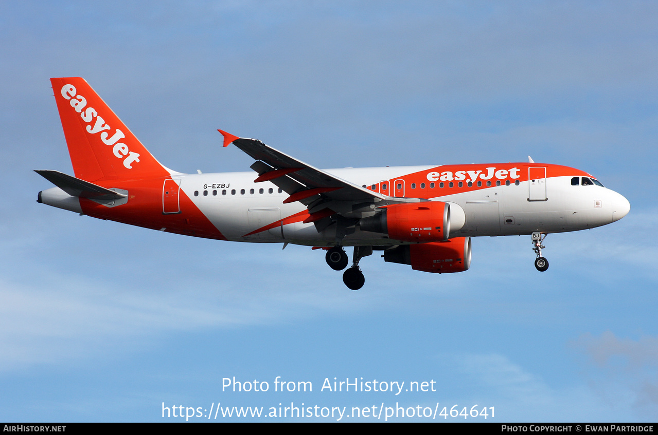 Aircraft Photo of G-EZBJ | Airbus A319-111 | EasyJet | AirHistory.net #464641