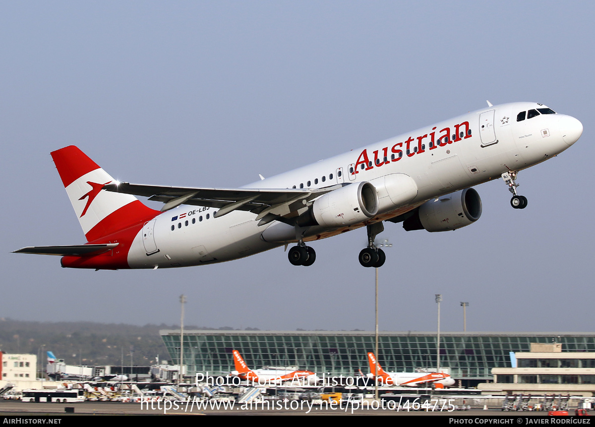 Aircraft Photo of OE-LBJ | Airbus A320-214 | Austrian Airlines | AirHistory.net #464775