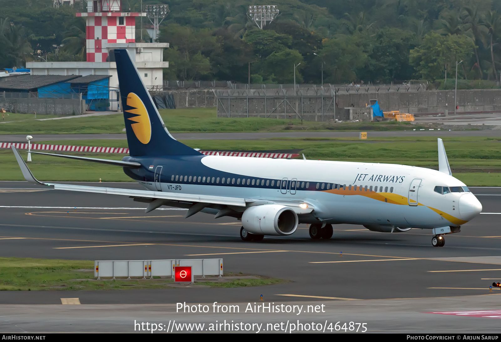 Aircraft Photo of VT-JFD | Boeing 737-8AL | Jet Airways | AirHistory.net #464875