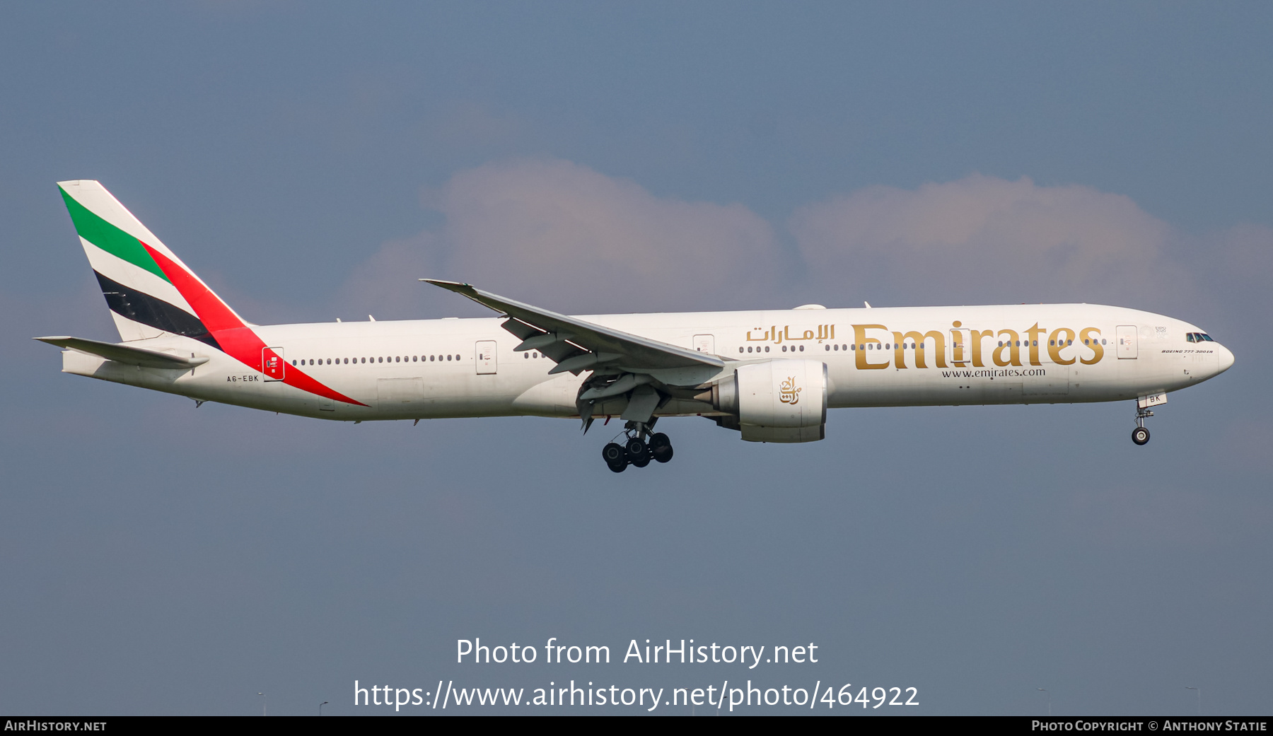 Aircraft Photo of A6-EBK | Boeing 777-31H/ER | Emirates | AirHistory.net #464922