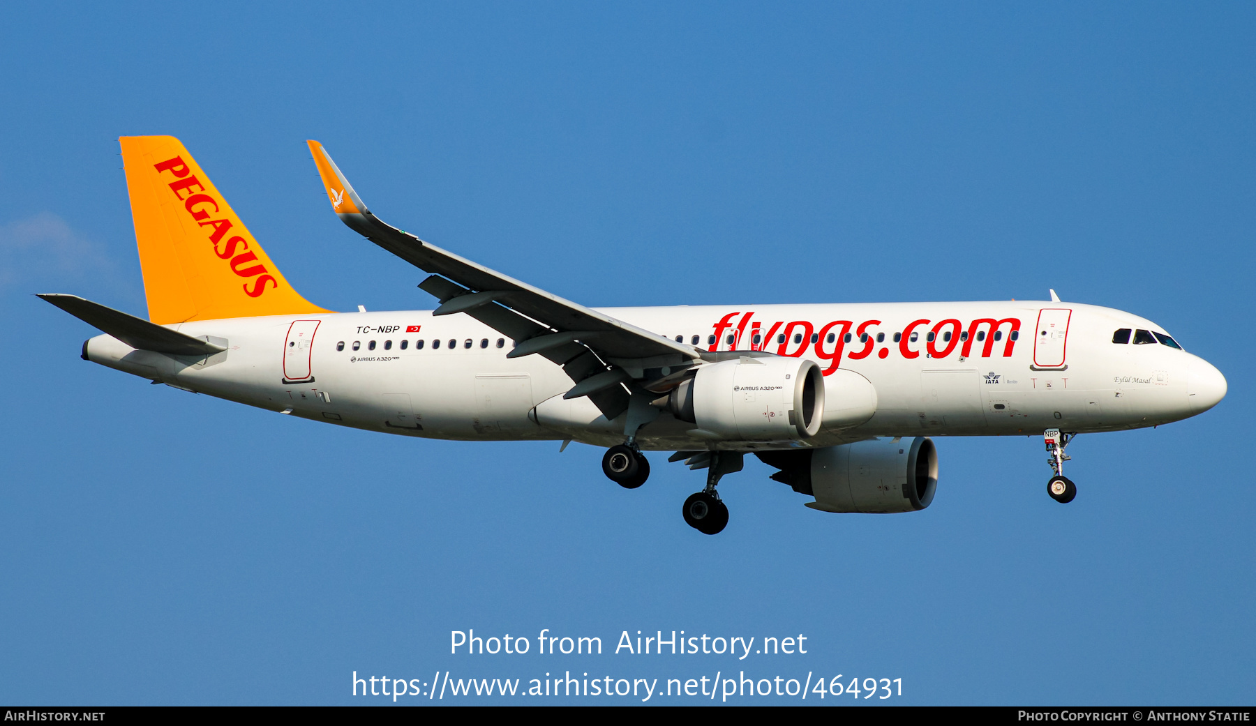 Aircraft Photo of TC-NBP | Airbus A320-251N | Pegasus Airlines | AirHistory.net #464931