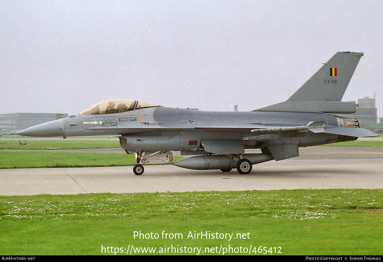 Aircraft Photo of FA-96 | General Dynamics F-16A Fighting Falcon | Belgium - Air Force | AirHistory.net #465412