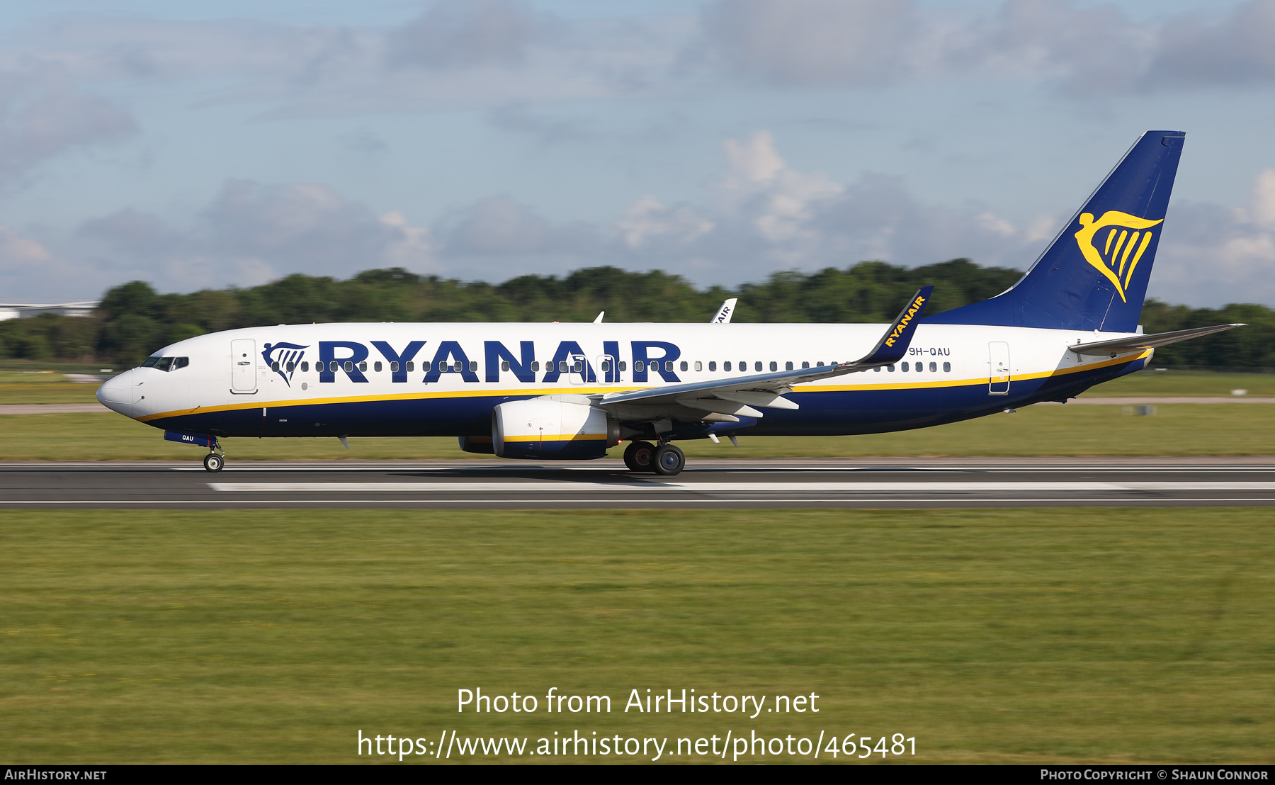 Aircraft Photo of 9H-QAU | Boeing 737-800 | Ryanair | AirHistory.net #465481