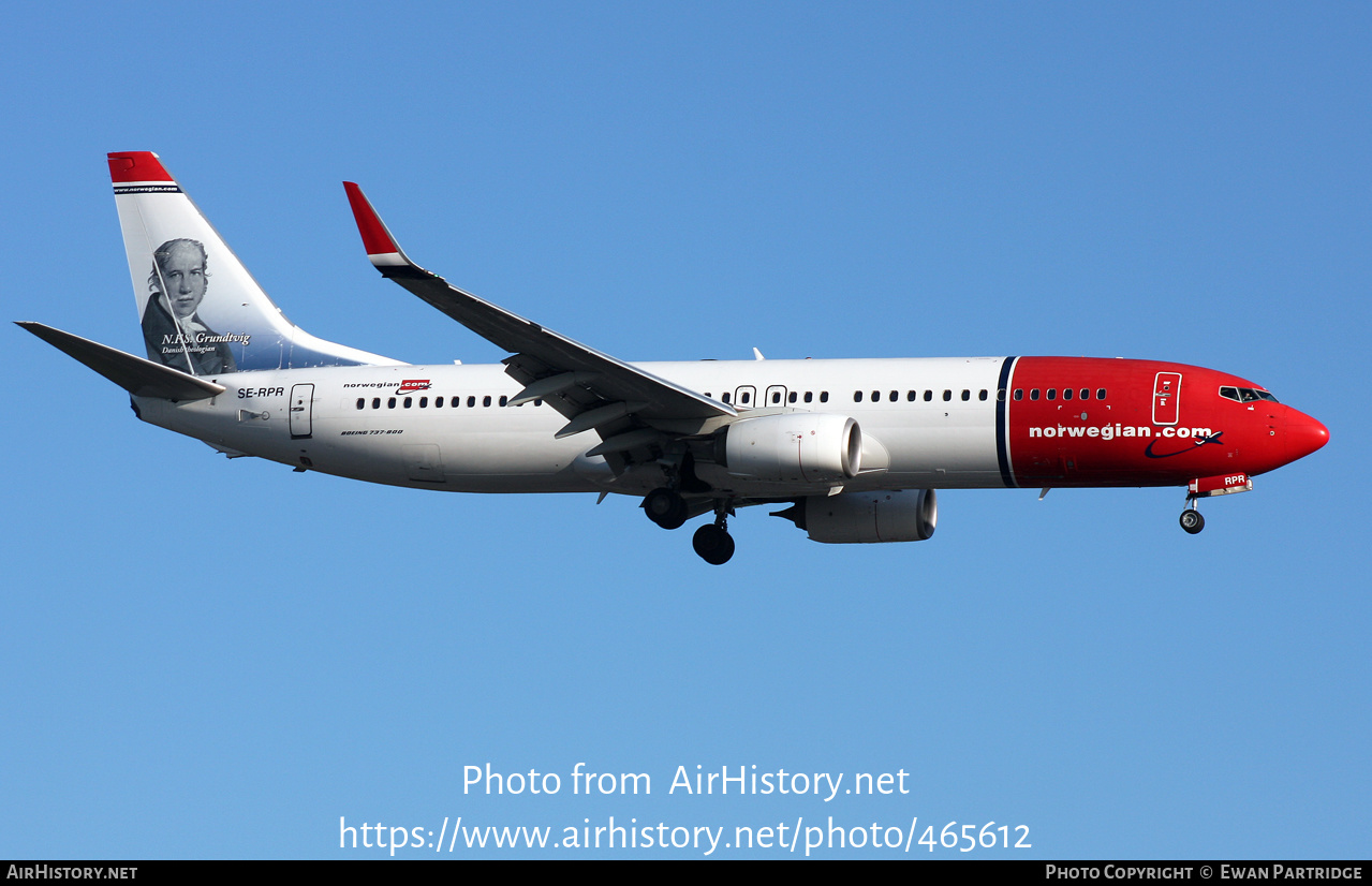 Aircraft Photo of SE-RPR | Boeing 737-8JP | Norwegian | AirHistory.net #465612