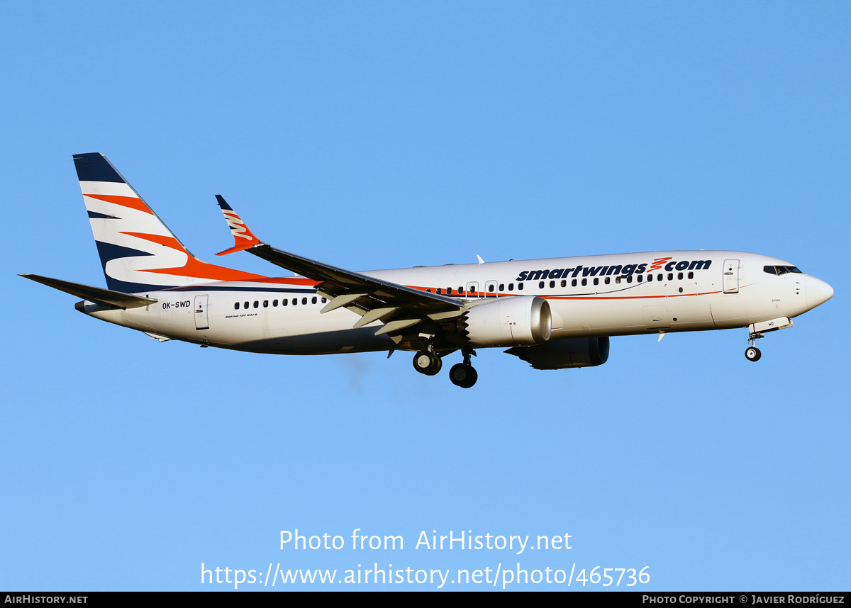 Aircraft Photo of OK-SWD | Boeing 737-8 Max 8 | Smartwings | AirHistory.net #465736