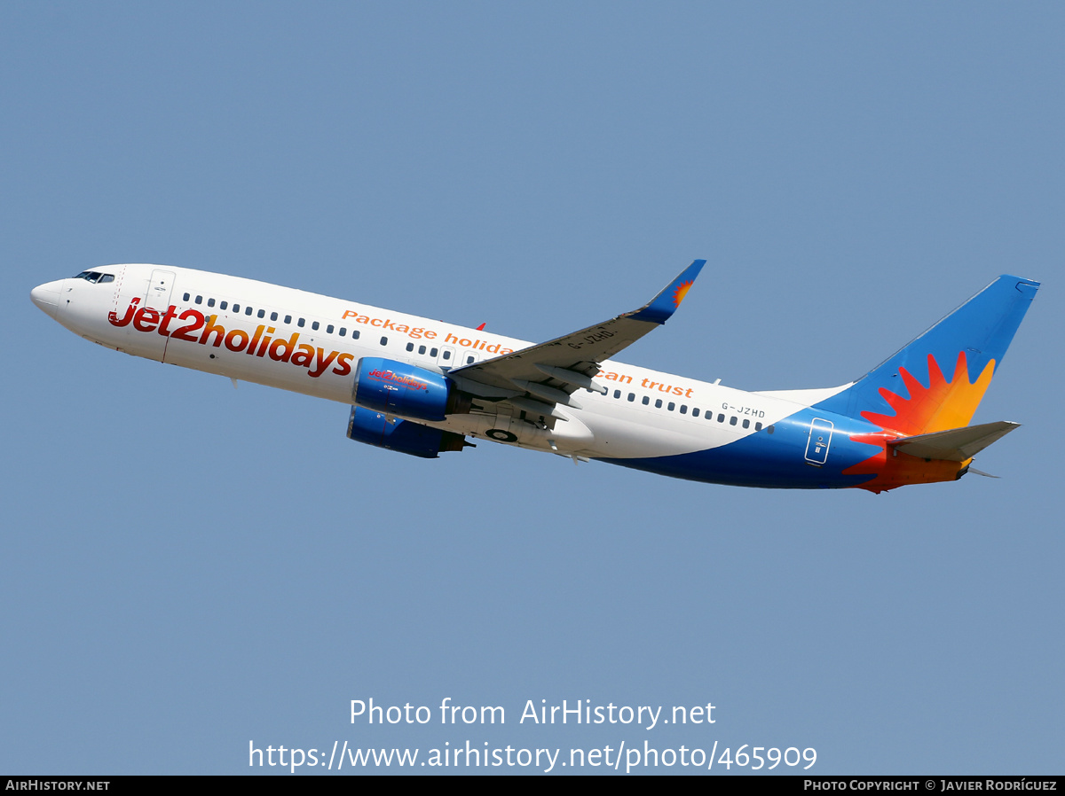 Aircraft Photo of G-JZHD | Boeing 737-808 | Jet2 Holidays | AirHistory.net #465909