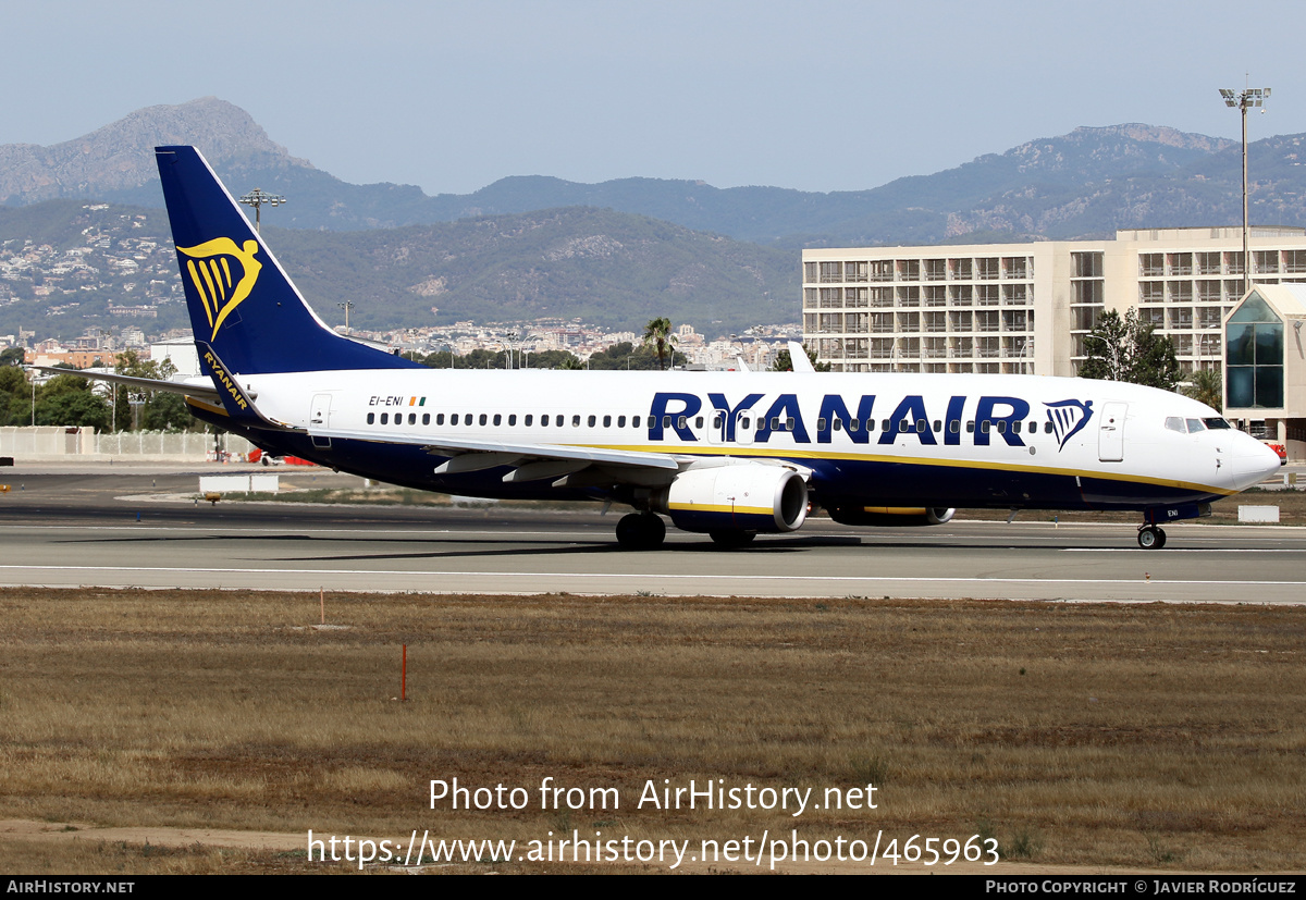 Aircraft Photo of EI-ENI | Boeing 737-8AS | Ryanair | AirHistory.net #465963