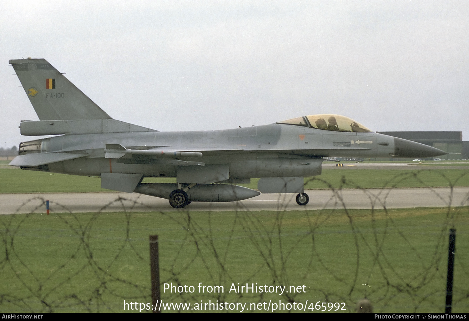 Aircraft Photo of FA-100 | General Dynamics F-16A Fighting Falcon | Belgium - Air Force | AirHistory.net #465992