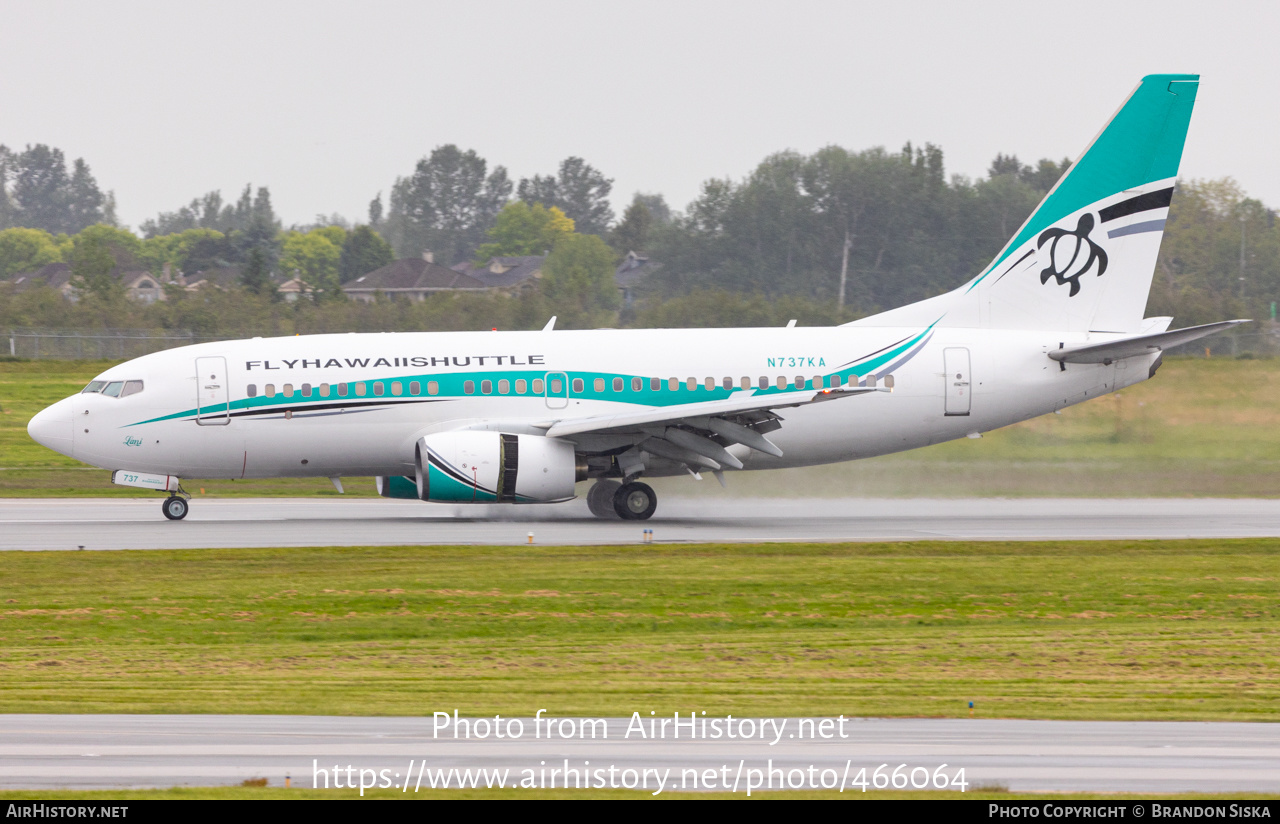 Aircraft Photo of N737KA | Boeing 737-7BX | Hawaii Shuttle | AirHistory.net #466064