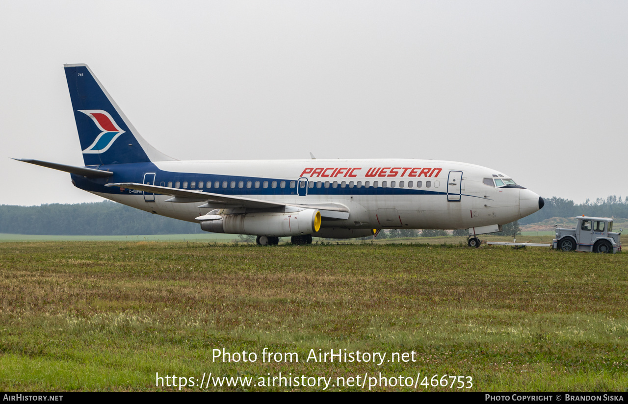 Aircraft Photo of C-GIPW | Boeing 737-275/Adv | Pacific Western Airlines | AirHistory.net #466753