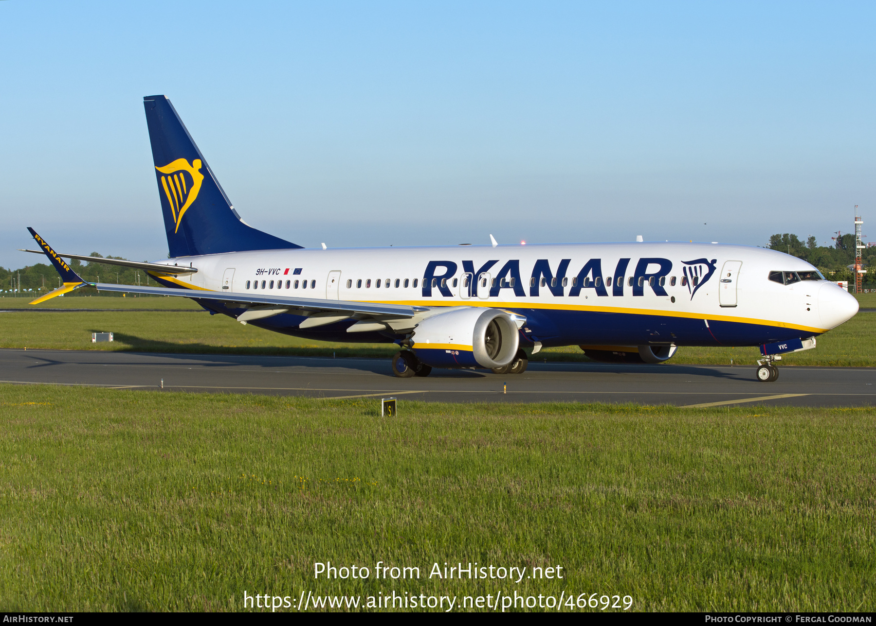 Aircraft Photo of 9H-VVC | Boeing 737-8200 Max 200 | Ryanair | AirHistory.net #466929