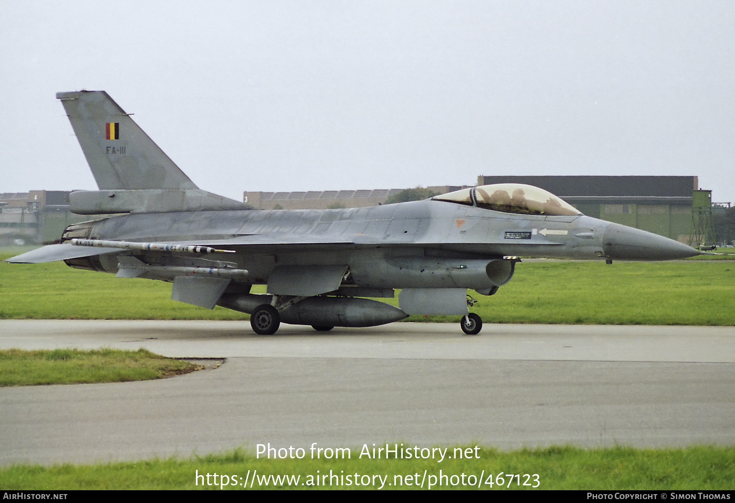 Aircraft Photo of FA111 | General Dynamics F-16A Fighting Falcon | Belgium - Air Force | AirHistory.net #467123