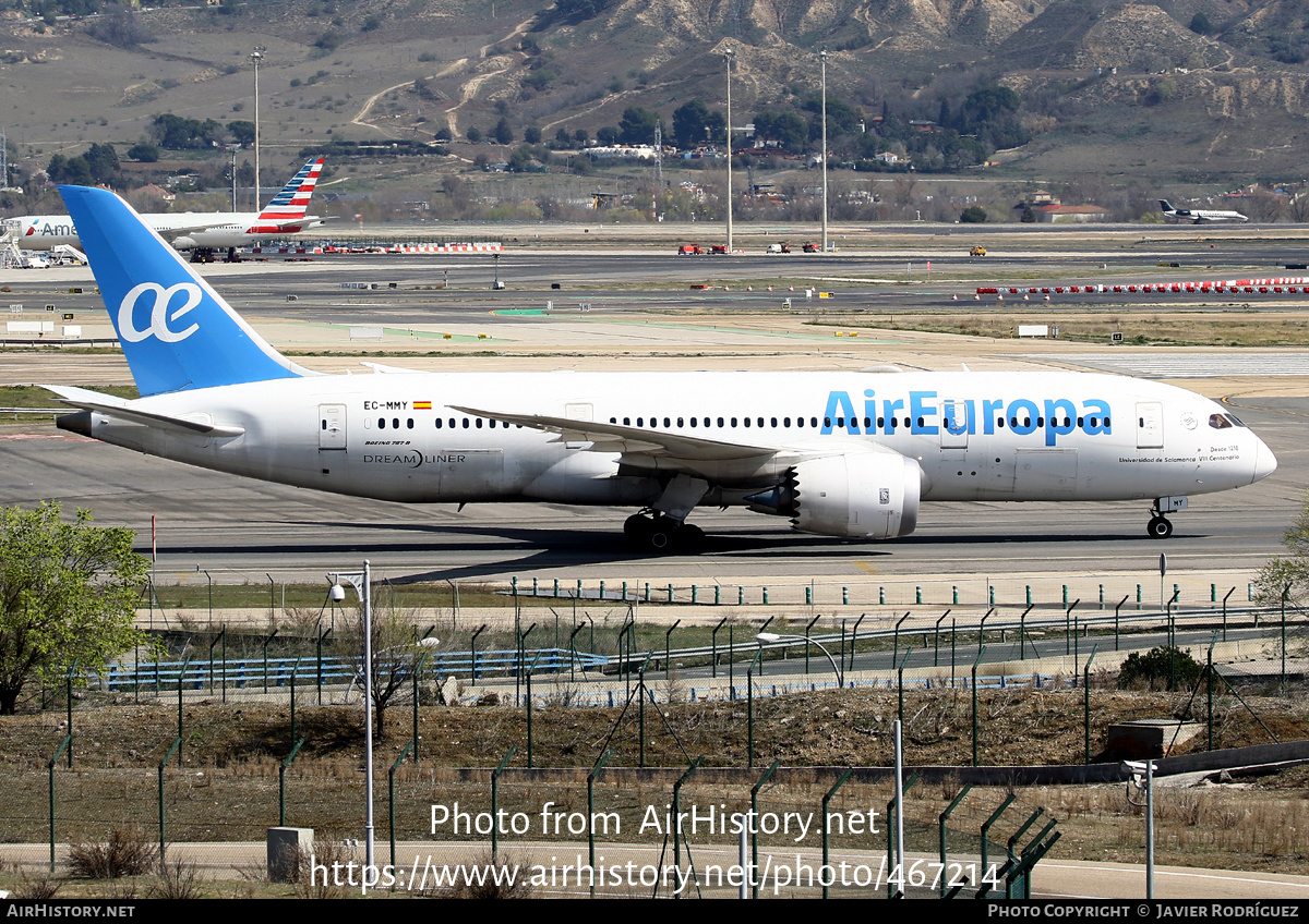 Aircraft Photo of EC-MMY | Boeing 787-8 Dreamliner | Air Europa | AirHistory.net #467214