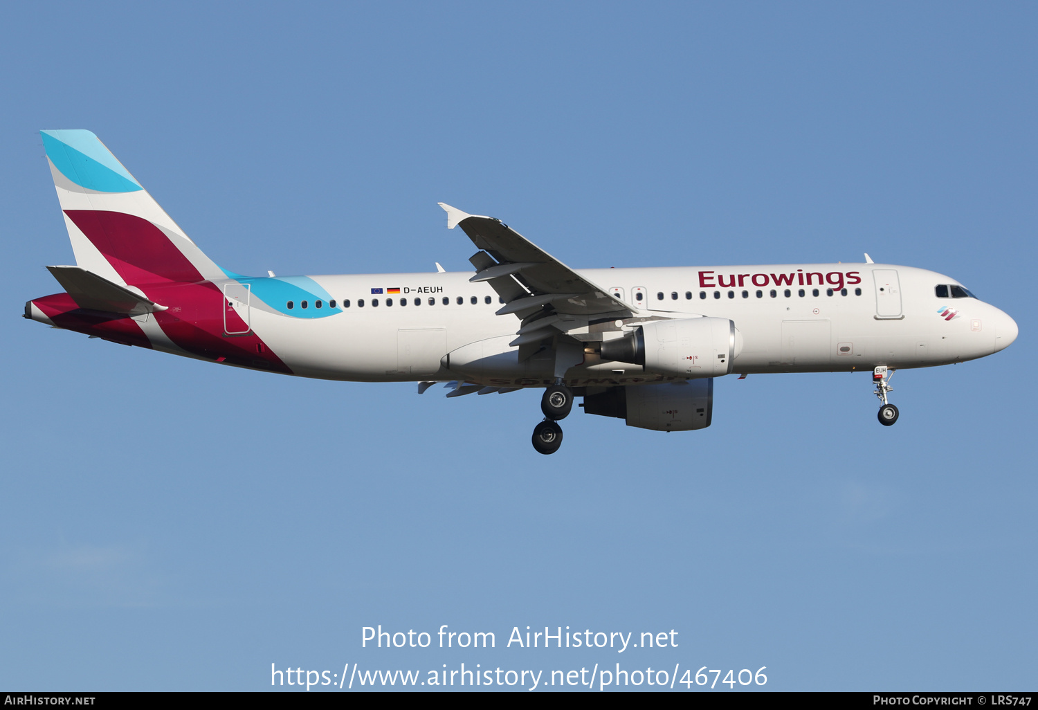 Aircraft Photo of D-AEUH | Airbus A320-214 | Eurowings | AirHistory.net #467406
