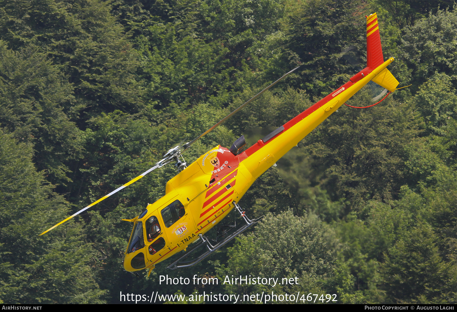 Aircraft Photo of I-TNAA | Aerospatiale AS-350B-3 Ecureuil | Provincia Autonoma Trento | AirHistory.net #467492