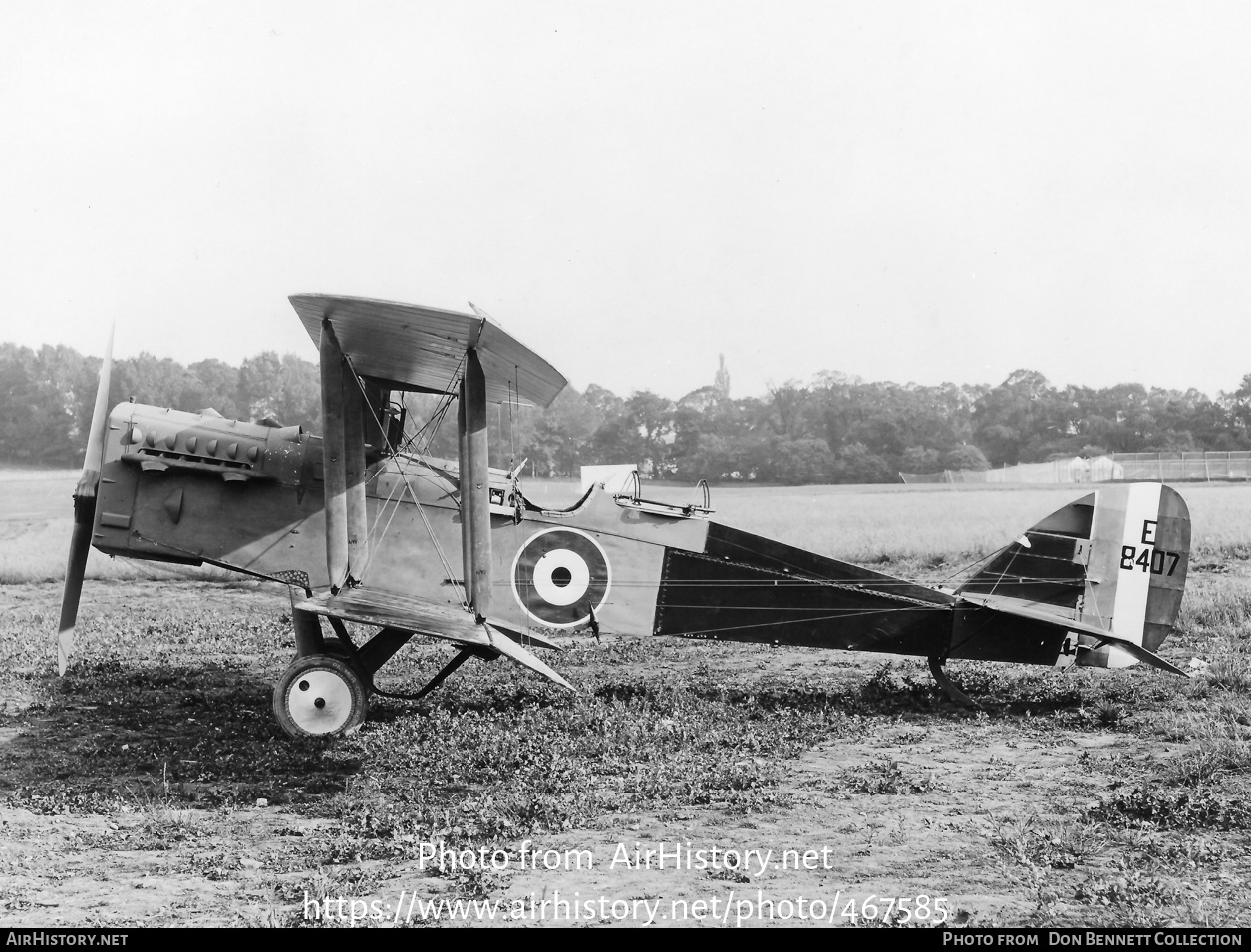 Aircraft Photo of E8407 | Airco DH-9A | UK - Air Force | AirHistory.net #467585