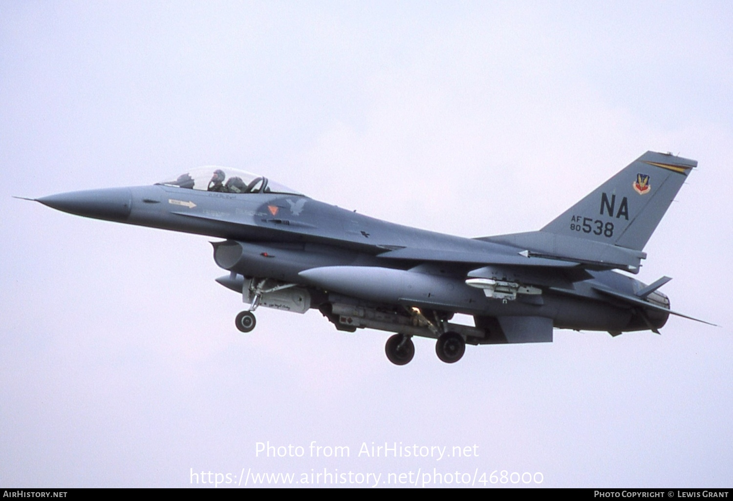 Aircraft Photo of 80-0538 / AF80-538 | General Dynamics F-16A Fighting Falcon | USA - Air Force | AirHistory.net #468000