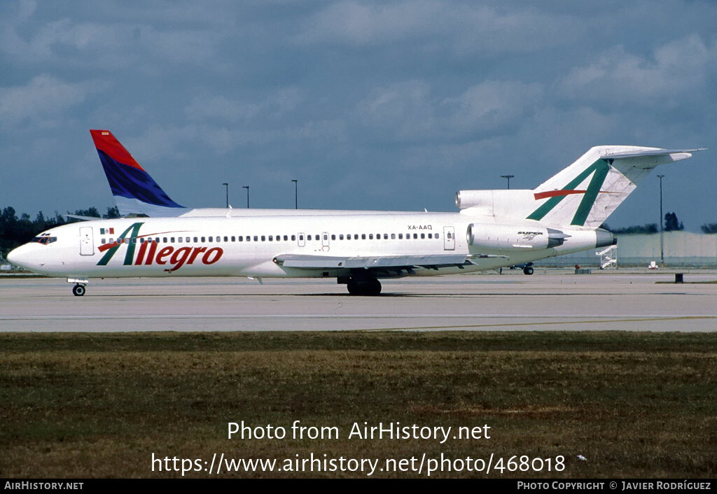 Aircraft Photo of XA-AAQ | Boeing 727-231/Adv | Allegro Air | AirHistory.net #468018