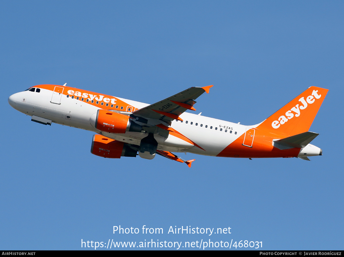 Aircraft Photo of G-EZAS | Airbus A319-111 | EasyJet | AirHistory.net #468031