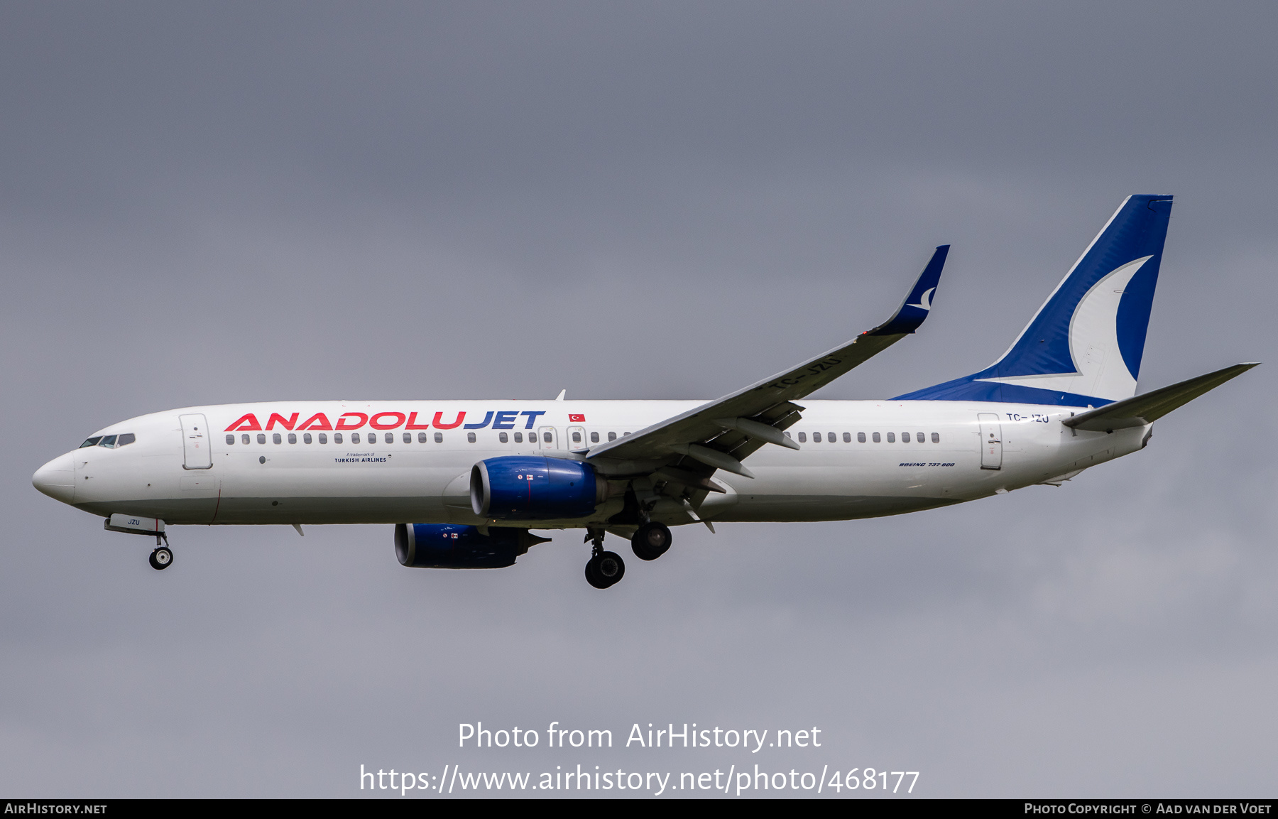 Aircraft Photo of TC-JZU | Boeing 737-8AS | AnadoluJet | AirHistory.net #468177