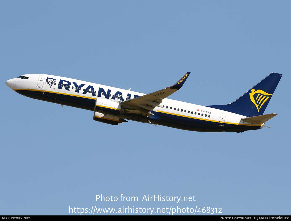 Aircraft Photo of 9H-QBX | Boeing 737-8AS | Ryanair | AirHistory.net #468312