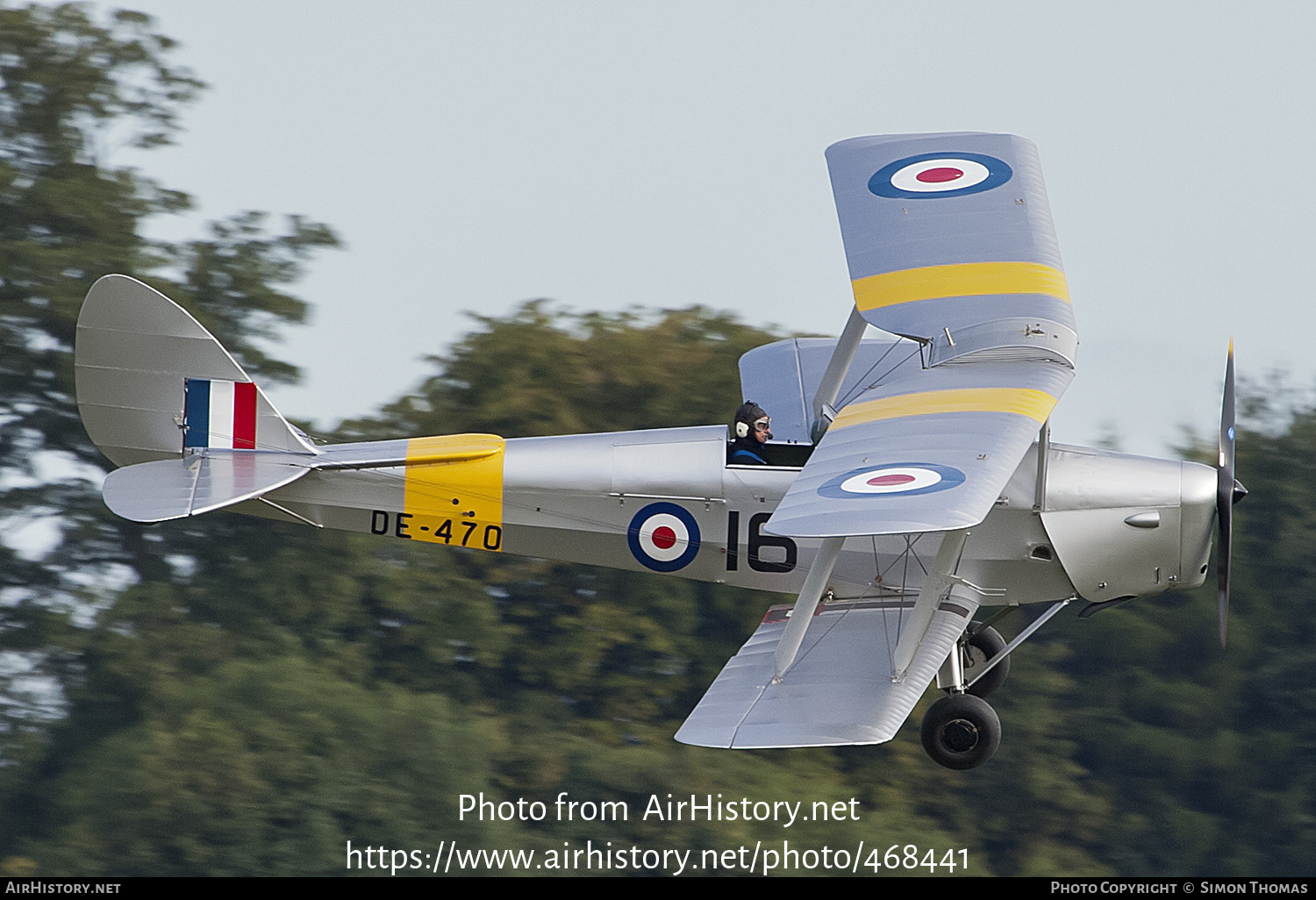 Aircraft Photo of G-ANMY / DE-470 | De Havilland D.H. 82A Tiger Moth II | UK - Air Force | AirHistory.net #468441