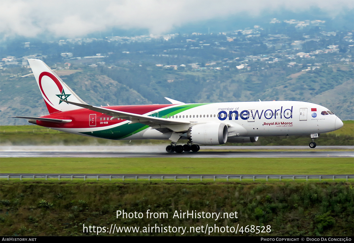 Aircraft Photo of CN-RGB | Boeing 787-8 Dreamliner | Royal Air Maroc - RAM | AirHistory.net #468528