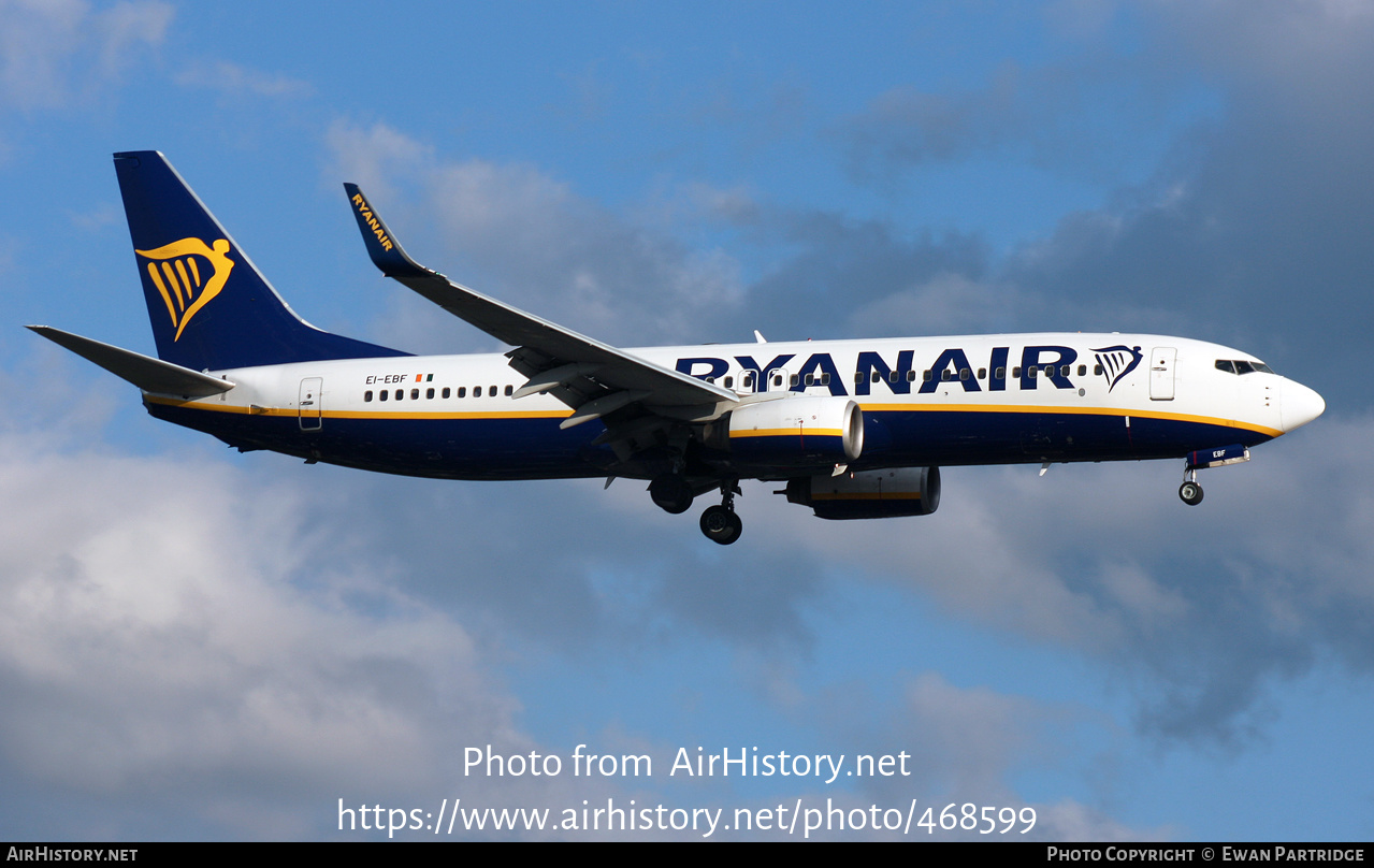 Aircraft Photo of EI-EBF | Boeing 737-8AS | Ryanair | AirHistory.net #468599