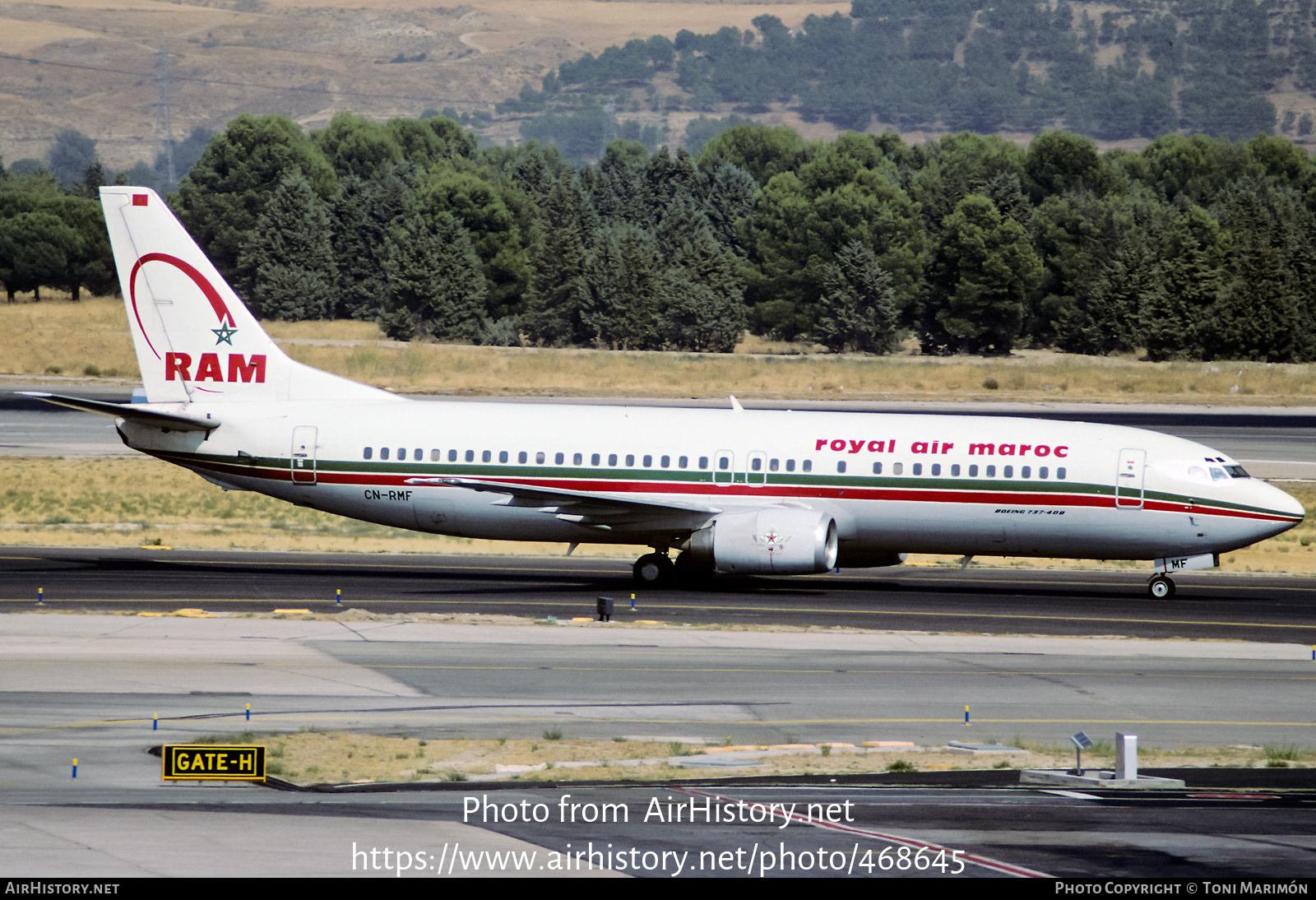 Aircraft Photo of CN-RMF | Boeing 737-4B6 | Royal Air Maroc - RAM | AirHistory.net #468645